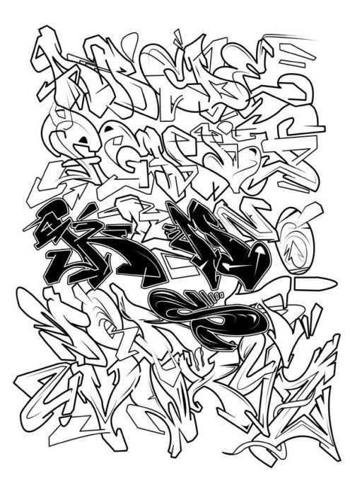 Graffiti-Alphabet in russischer Sprache, 80 Fotos