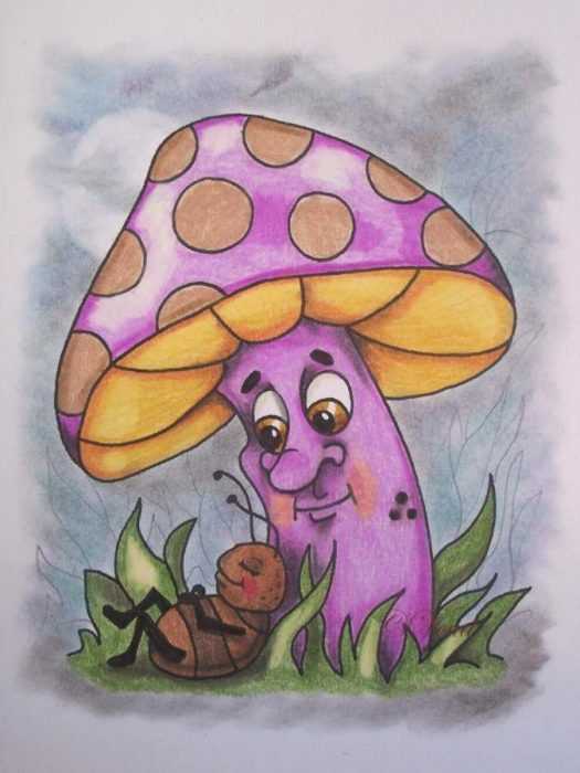 Pilze Zeichnungen mit Bleistift, Aquarell 70 Bilder