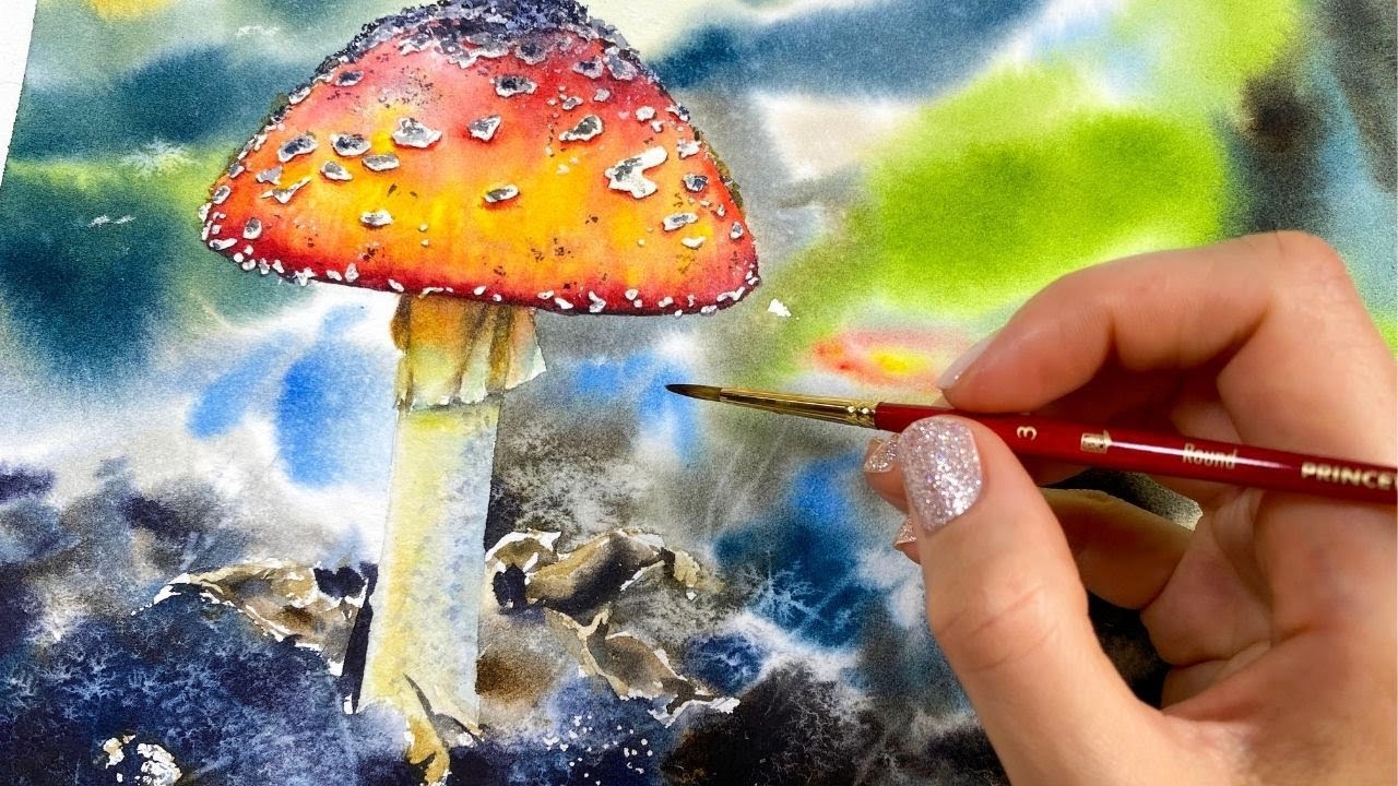 Pilze Zeichnungen mit Bleistift, Aquarell 70 Bilder