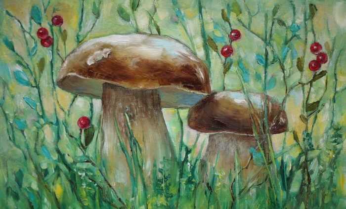 Pilze Zeichnungen mit Bleistift, Aquarell 70 Bilder