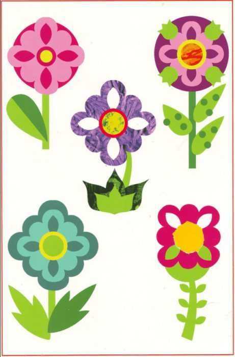 Șabloane de flori colorate pentru decupat din hârtie 170 de ilustrații