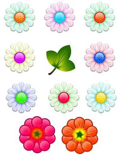 Șabloane de flori colorate pentru decupat din hârtie 170 de ilustrații