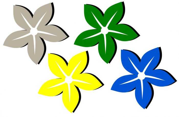 Șabloane de flori colorate pentru decupat din hârtie 170 de ilustrații