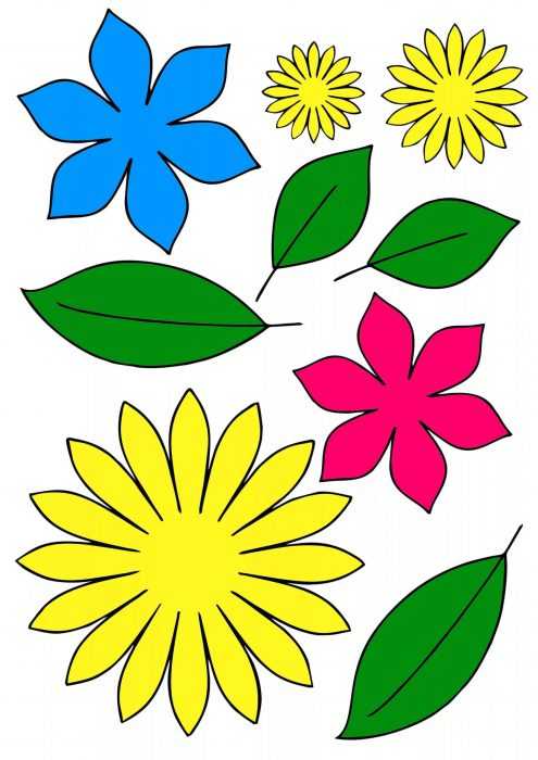 Șabloane de flori colorate pentru decupat din hârtie 170 de ilustrații