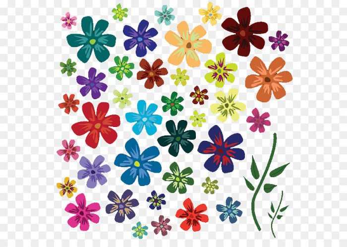 Șabloane de flori colorate pentru decupat din hârtie 170 de ilustrații