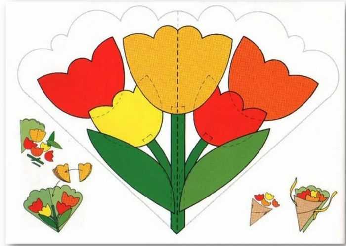 Șabloane de flori colorate pentru decupat din hârtie 170 de ilustrații
