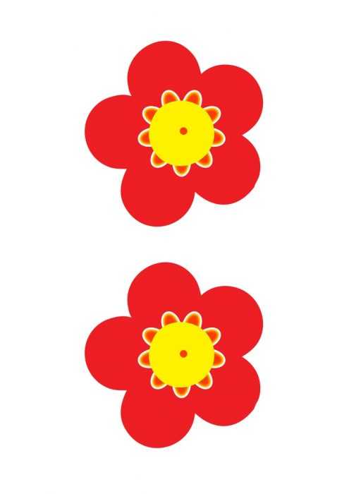 Șabloane de flori colorate pentru decupat din hârtie 170 de ilustrații