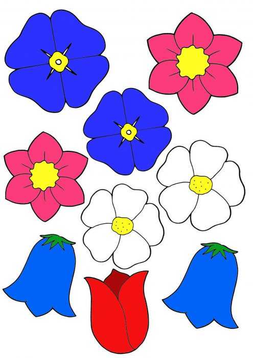 Șabloane de flori colorate pentru decupat din hârtie 170 de ilustrații