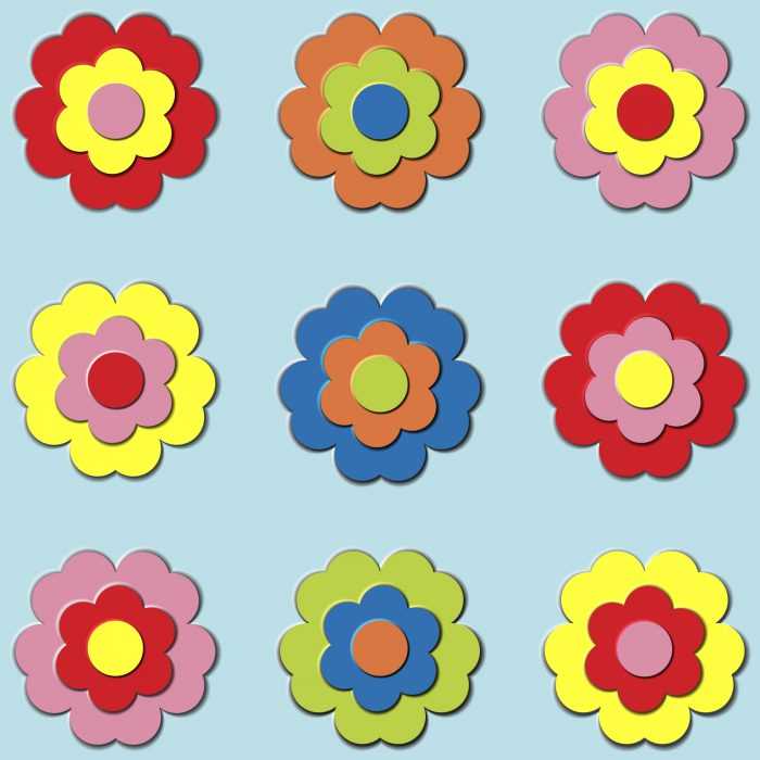 Șabloane de flori colorate pentru decupat din hârtie 170 de ilustrații