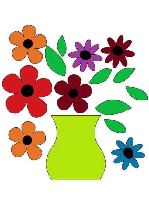 Șabloane de flori colorate pentru decupat din hârtie 170 de ilustrații