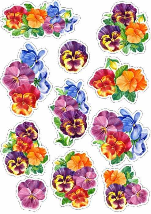 Șabloane de flori colorate pentru decupat din hârtie 170 de ilustrații