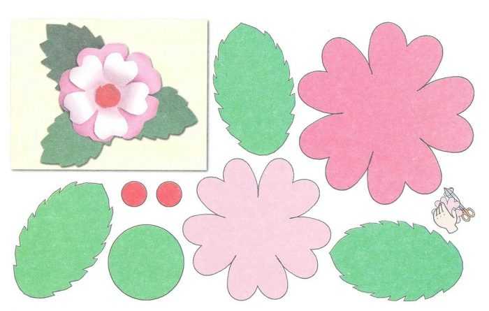 Șabloane de flori colorate pentru decupat din hârtie 170 de ilustrații