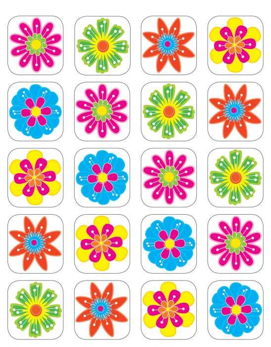 Șabloane de flori colorate pentru decupat din hârtie 170 de ilustrații