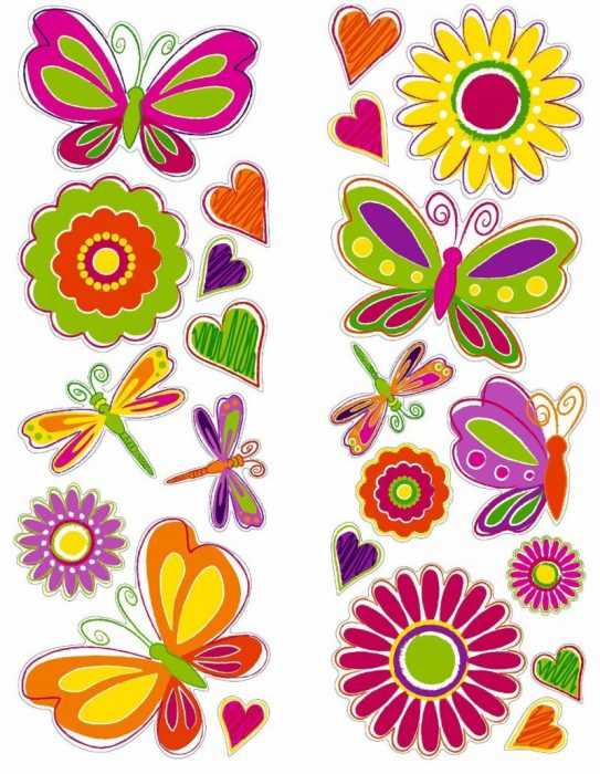 Șabloane de flori colorate pentru decupat din hârtie 170 de ilustrații