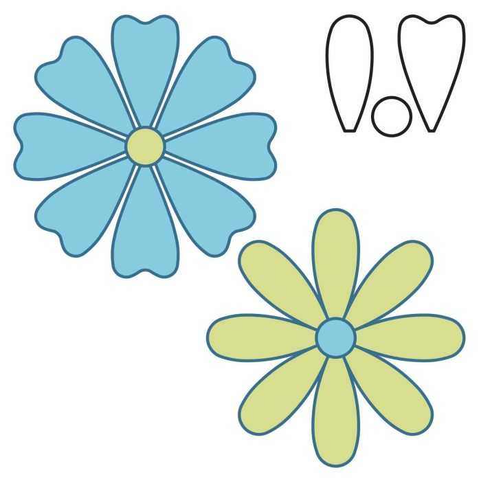 Șabloane de flori colorate pentru decupat din hârtie 170 de ilustrații