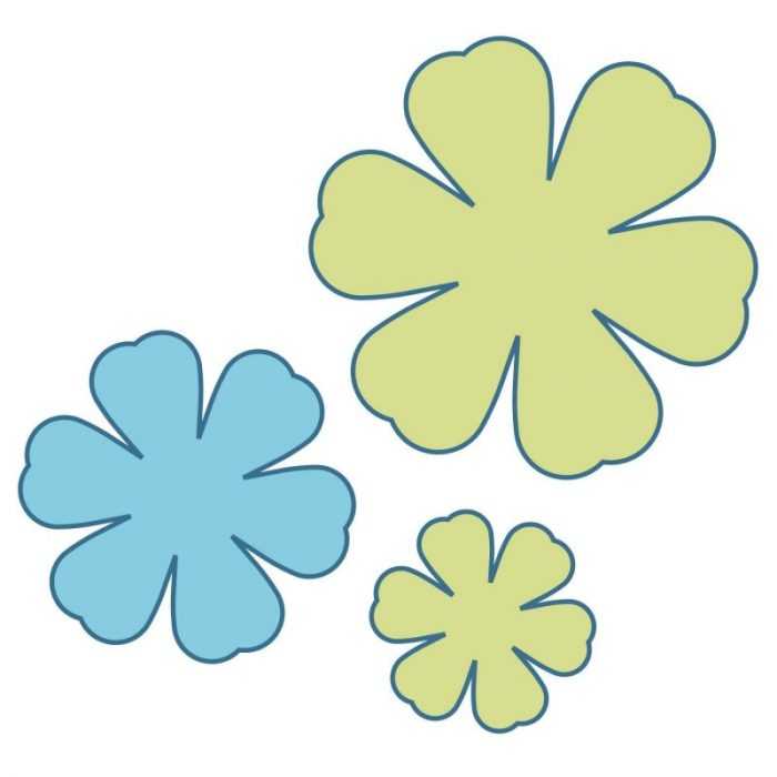 Șabloane de flori colorate pentru decupat din hârtie 170 de ilustrații