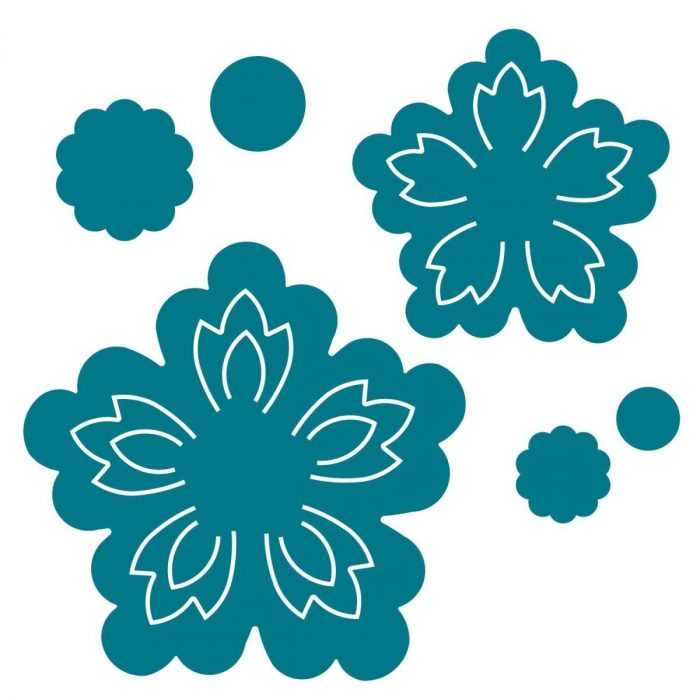Șabloane de flori colorate pentru decupat din hârtie 170 de ilustrații