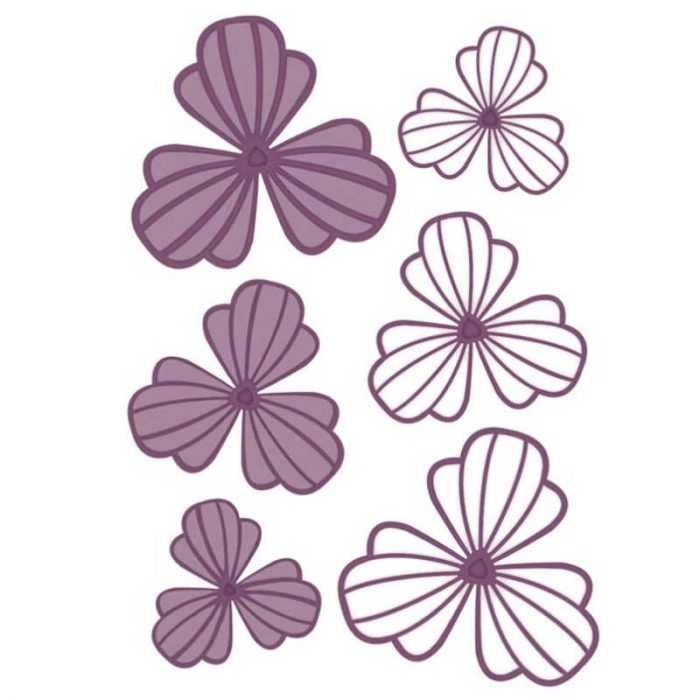 Șabloane de flori colorate pentru decupat din hârtie 170 de ilustrații