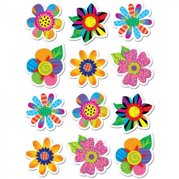 Șabloane de flori colorate pentru decupat din hârtie 170 de ilustrații