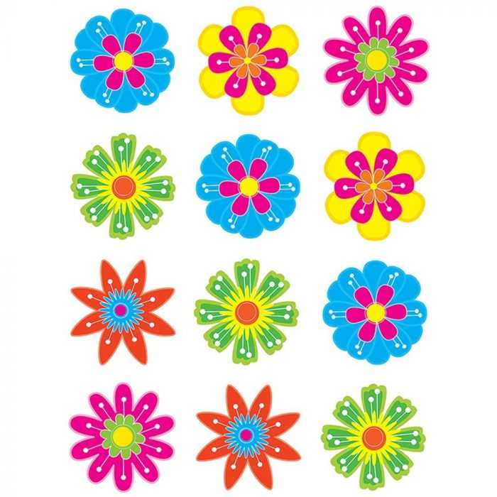 Șabloane de flori colorate pentru decupat din hârtie 170 de ilustrații