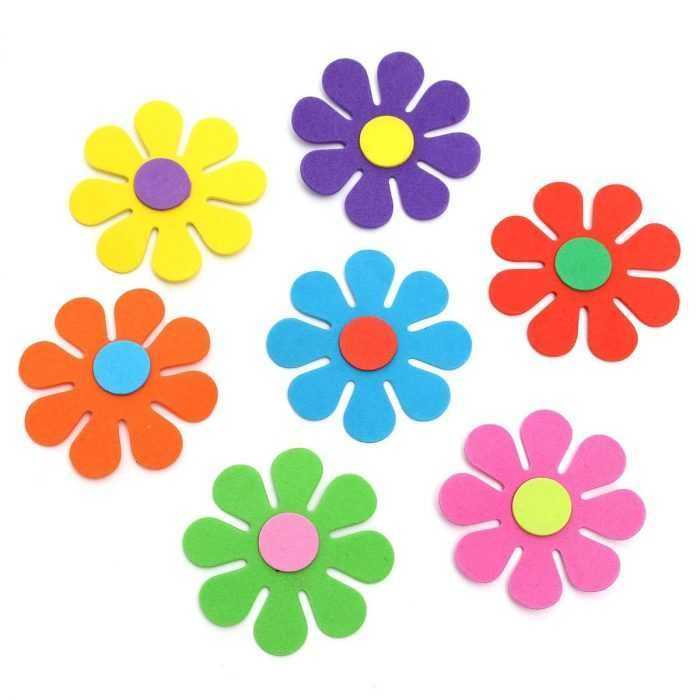 Șabloane de flori colorate pentru decupat din hârtie 170 de ilustrații