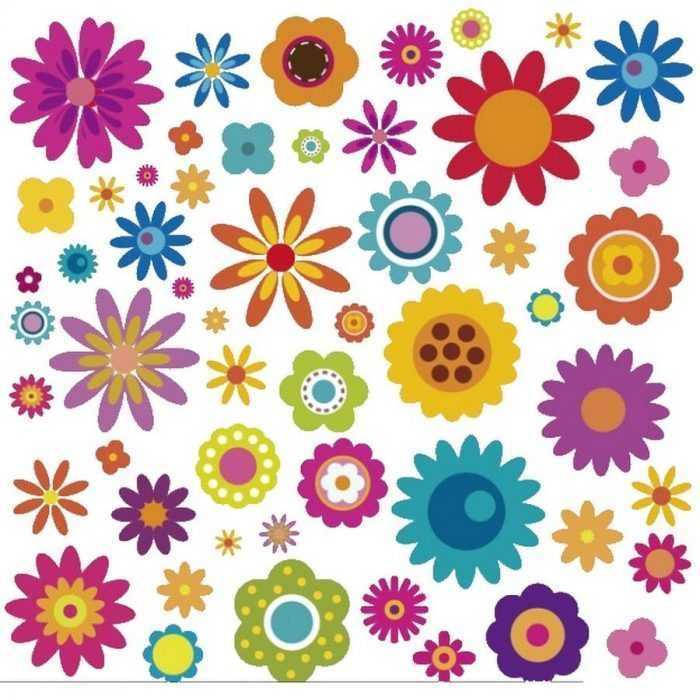 Șabloane de flori colorate pentru decupat din hârtie 170 de ilustrații
