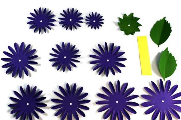 Șabloane de flori colorate pentru decupat din hârtie 170 de ilustrații
