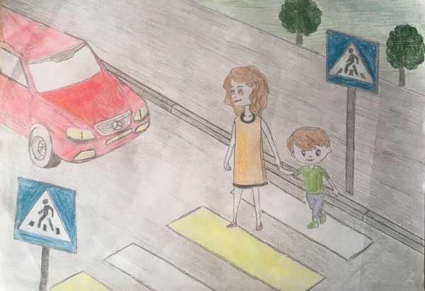Road Safety (Traffic Regulations) for Children. Drawings, Coloring Pages