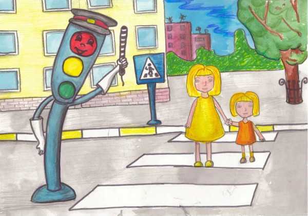 Road Safety (Traffic Regulations) for Children. Drawings, Coloring Pages