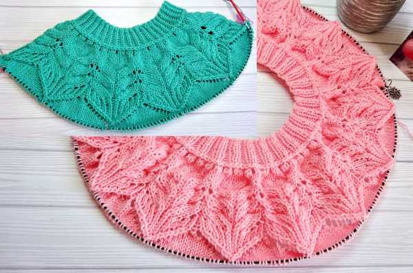 Von oben runde Passe gestrickt. Schnittmuster mit Diagrammen, Beschreibungen für Damen, Kinder