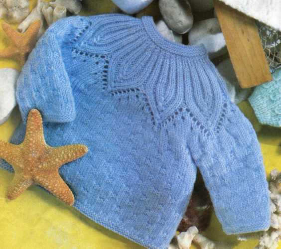 Von oben runde Passe gestrickt. Schnittmuster mit Diagrammen, Beschreibungen für Damen, Kinder