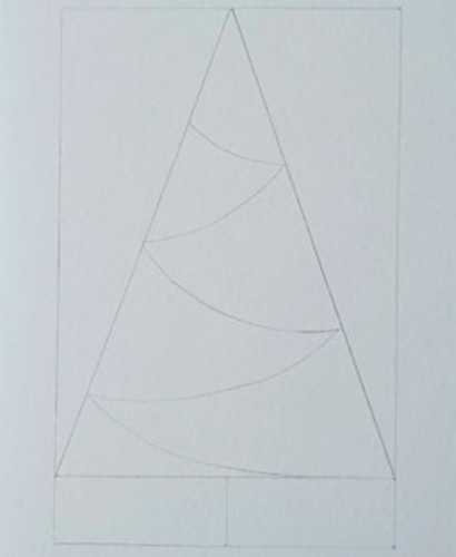 Neujahrsbaumzeichnung mit Farben, Gouache für Kinder
