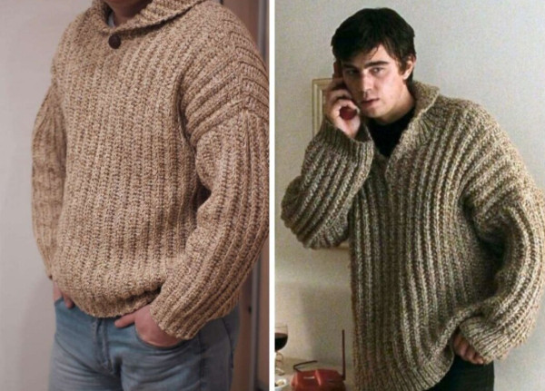 Polnisches elastisches Stricken. Strickanleitung, Schritt-für-Schritt-Beschreibung im Kreis