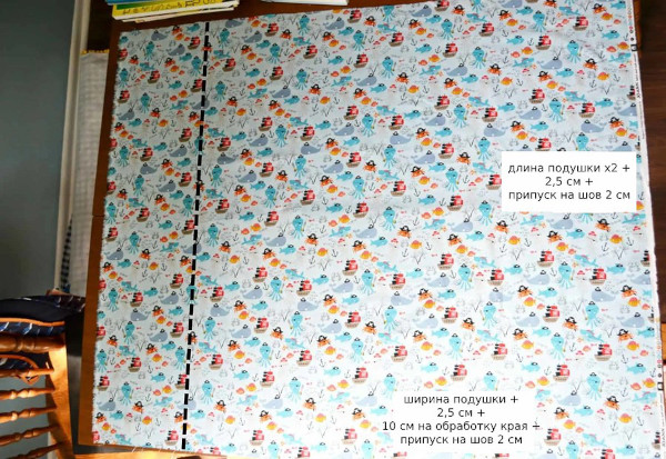 So nähen Sie Schritt für Schritt einen Kissenbezug im Format 50 x 70 mit Ihren eigenen Händen. Muster
