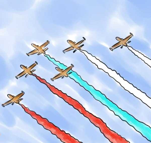 ציור עיפרון של מטוס צבאי לילדים
