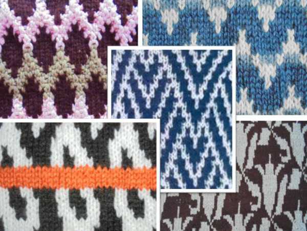 Jacquardmuster mit Stricknadeln. Muster und Beschreibungen: faul, Kinder, zweifarbig, einfach