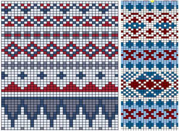 Jacquardmuster mit Stricknadeln. Muster und Beschreibungen: faul, Kinder, zweifarbig, einfach