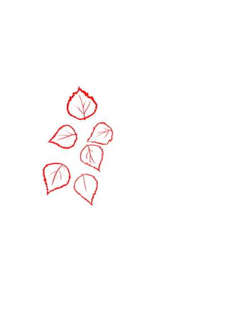 Birkenzeichnung mit Bleistift, Farben für Kinder