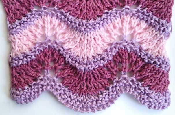 Doppelseitiges Strickmuster für einen Snood. Strickmuster