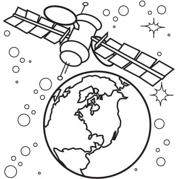 Disegno a matita di paesaggio spaziale facile