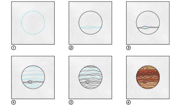 Disegno a matita di paesaggio spaziale facile