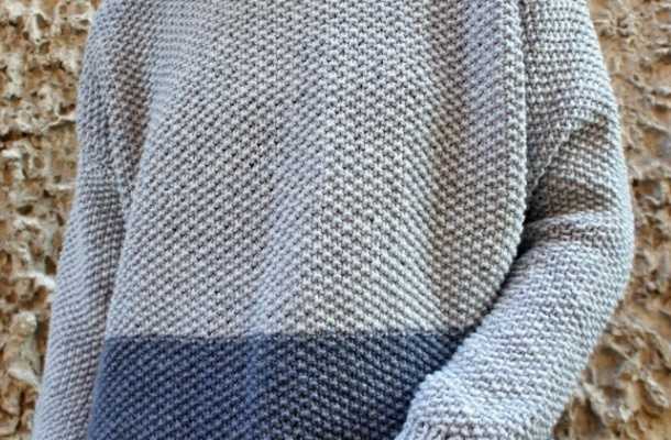Schönes Strickmuster für einen Pullover. Schnittmuster für Damen, Kinder aus dünnem Garn, Lurex, Mohair