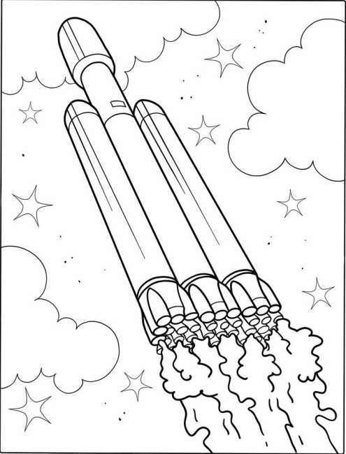 Rakete im Weltraum zeichnen mit Bleistift, Gouache für Kinder