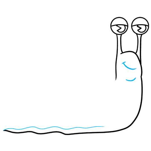 ציור חילזון לילדים בעיפרון
